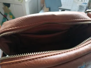 Bolso Desigual marrón y multicolor bordado