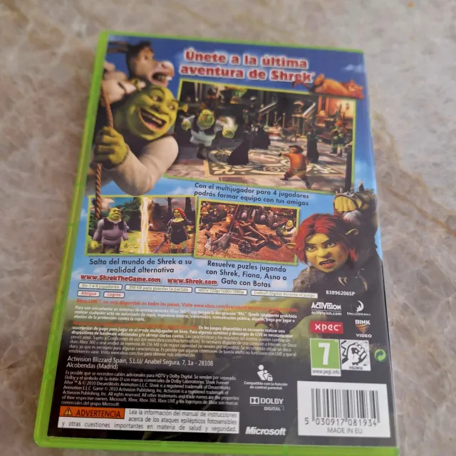 Juegos Shrek Tercero y Felices Para Siempre XBox 3