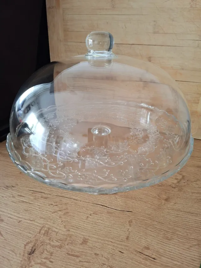Soporte cristal tartas con tapa