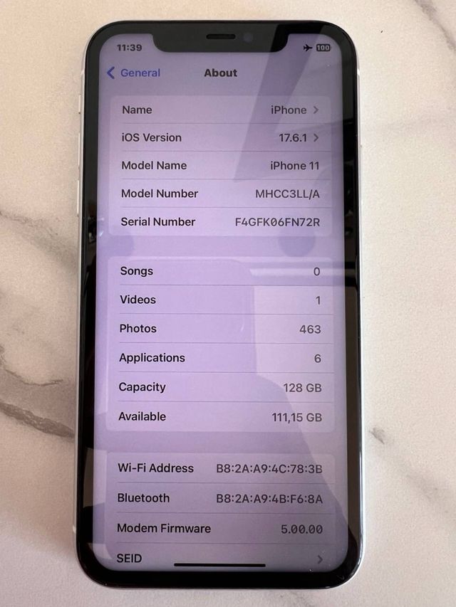 iPhone 11 128GB Batería 100%