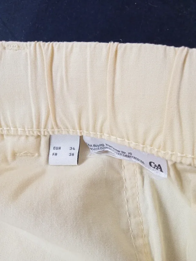 Shorts C&A Mujer Amarillos