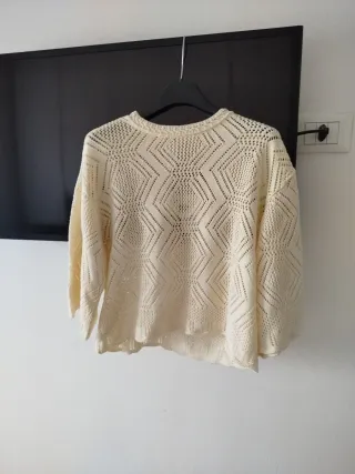 Twinset Maglia Girocollo Traforata beige