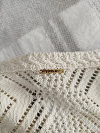 Twinset Maglia Girocollo Traforata beige