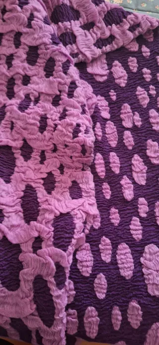 Sciarpa in lana viola e lilla