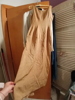 Abito lungo beige