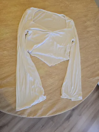 Camiseta blanca manga larga