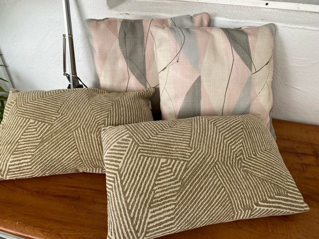 4 Cojines Decorativos Geométricos
