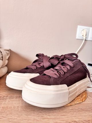 Converse Morado/Blanco Plataforma