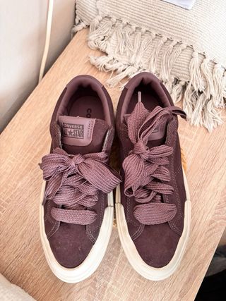 Converse Morado/Blanco Plataforma