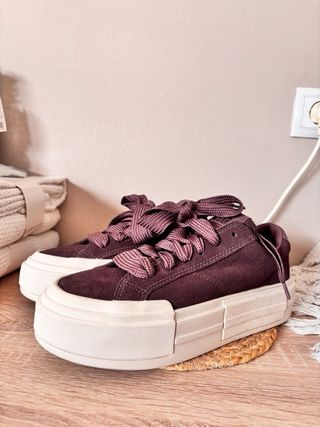 Converse Morado/Blanco Plataforma