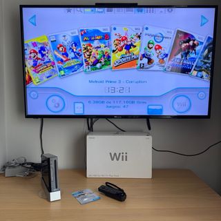 Nintendo Wii 128GB Negra con caja y juegos
