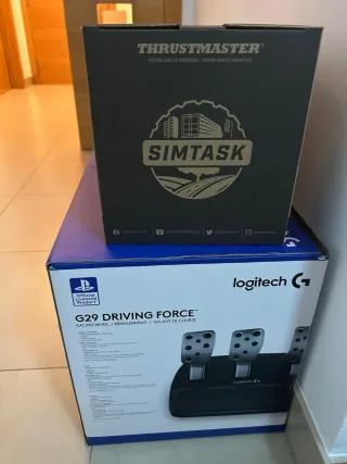 Volante Logitech G29 + Joystick Simtask + Soporte