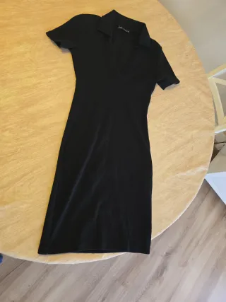 Vestido Zara Negro Manga Corta