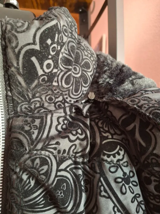 Abrigo largo estampado paisley