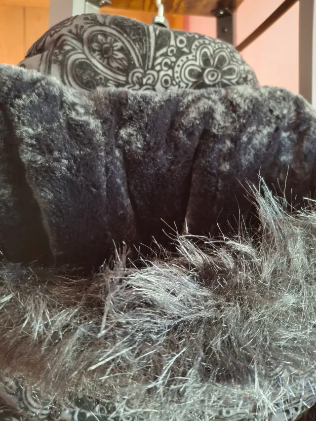 Abrigo largo estampado paisley