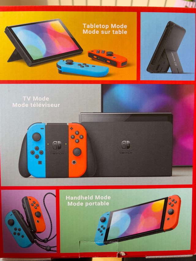 Nintendo Switch OLED con funda Zelda y caja