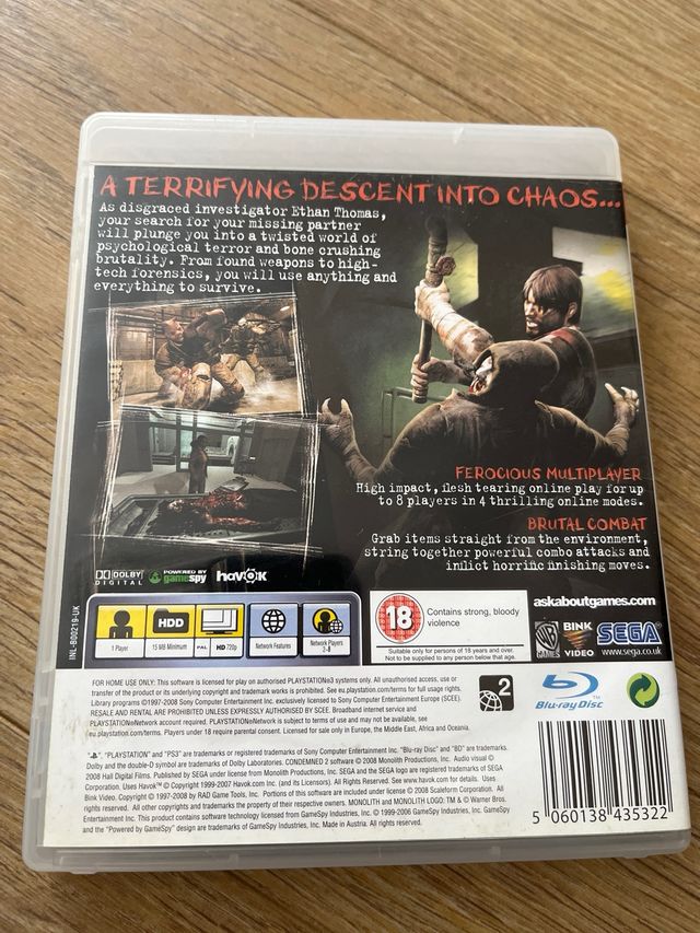 Condemned 2 PS3 completo