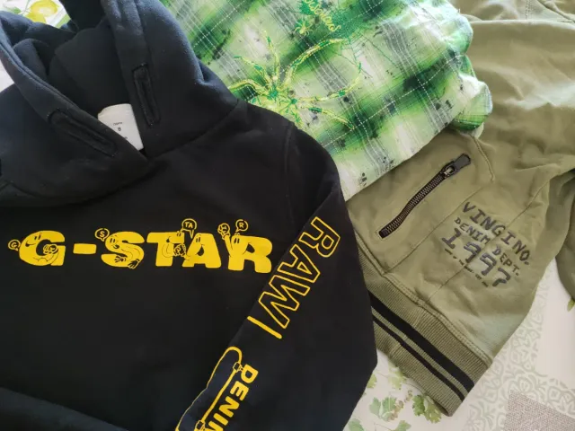 Lote 3 sudaderas Custo, G-Star, Vingino 6-8 años