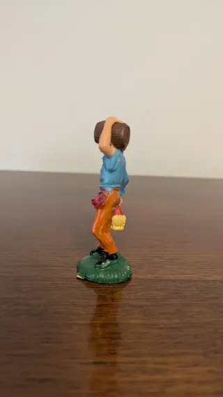 Statuina presepe Italy uomo con botte e fiaschetta