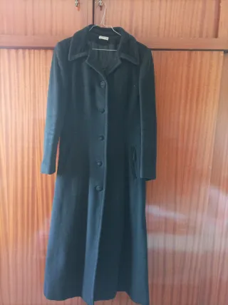 Abrigo largo negro mujer