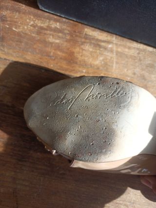 Beige Slingback Tacón