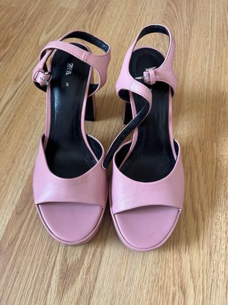 Tacones Zara Talla 38 Rosa