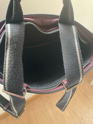 Bolso-Mochila Marrón/Rojo