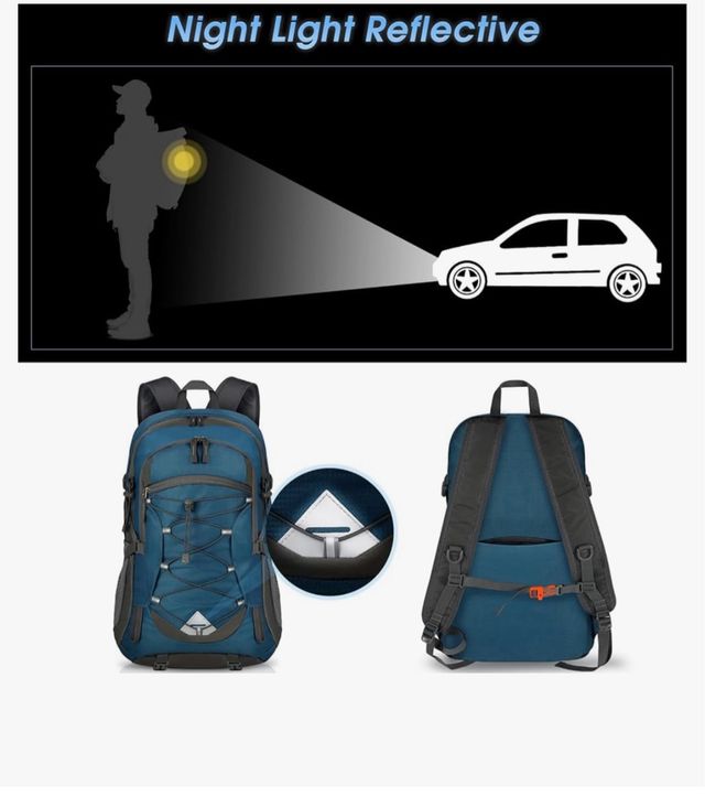 Mochila senderismo azul y gris 52cm de Amazon