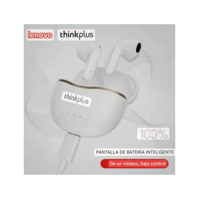 Auriculares Lenovo Thinkplus Blancos Nuevos