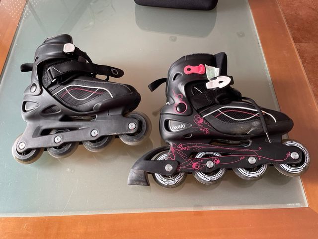 Pattini Oxelo neri con custodia Taglia 38