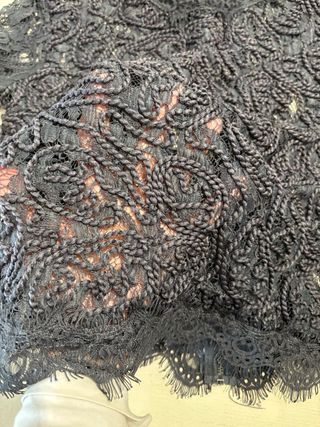 Top encaje Zara negro