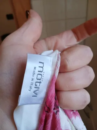 Abito floreale donna di seta asimmetrico