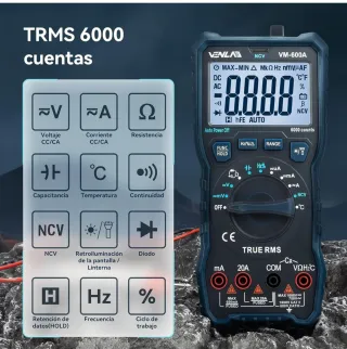 Multímetro Digital TRMS VENLAS VM-600M