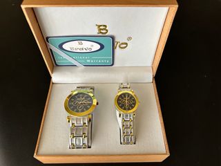 Juego Relojes Bravo Hombre y Mujer Oro/Plata