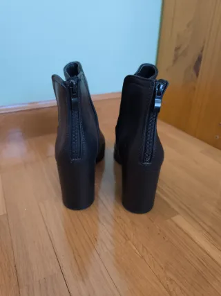 Botines negros tacón ancho