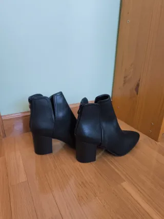 Botines negros tacón ancho