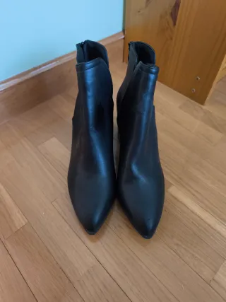Botines negros tacón ancho