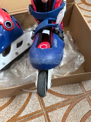 Patines Oxelo Play 3 Ajustables Azul/Rojo