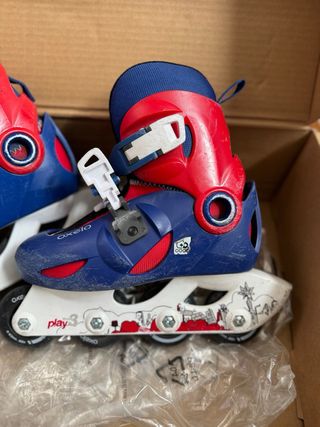 Patines Oxelo Play 3 Ajustables Azul/Rojo
