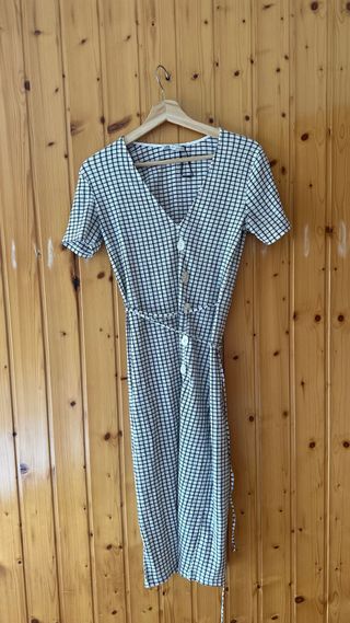 Vestido cuadros Zara ajustado