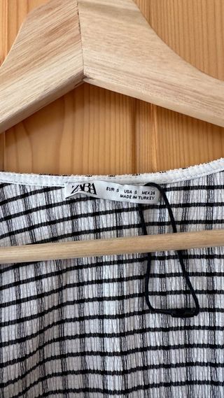 Vestido cuadros Zara ajustado