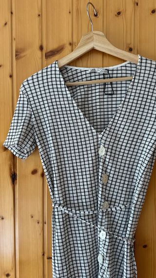 Vestido cuadros Zara ajustado