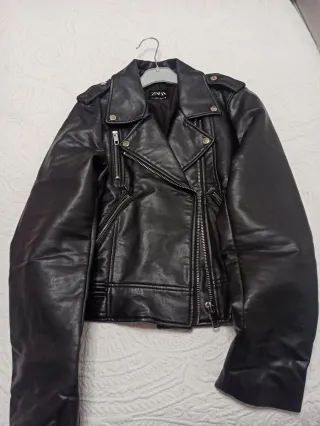 Chaqueta Biker Zara Negra Mujer