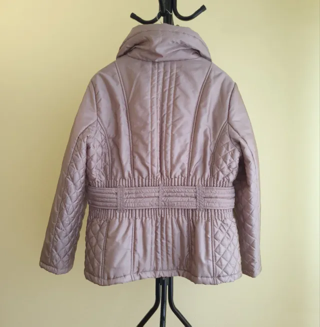 Jaqueta acolchoada bege feminina