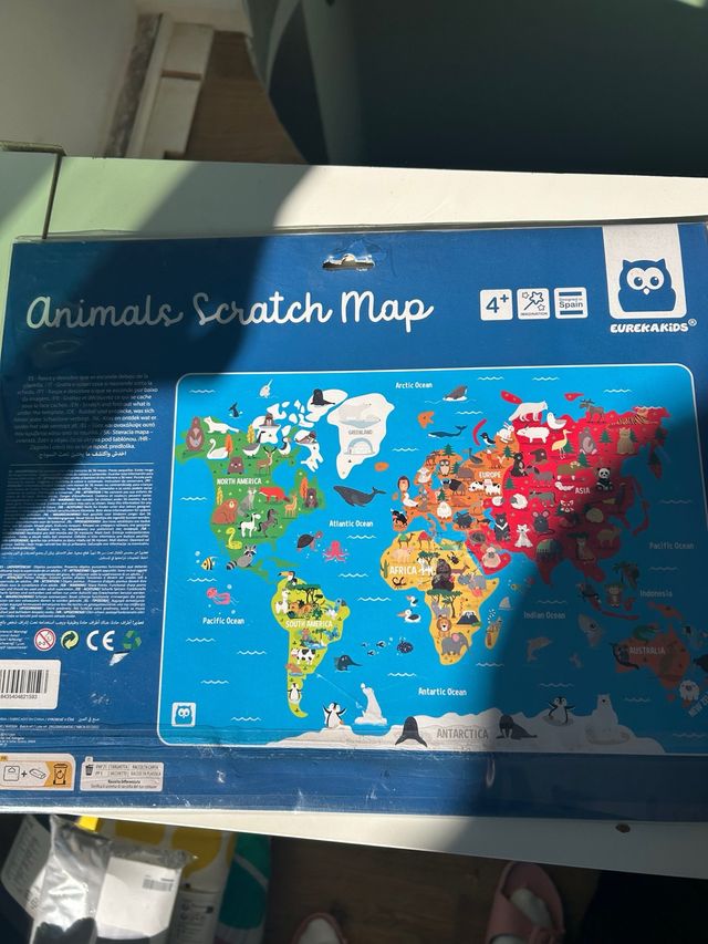 Mapa Rasca Animales Eureka Kids