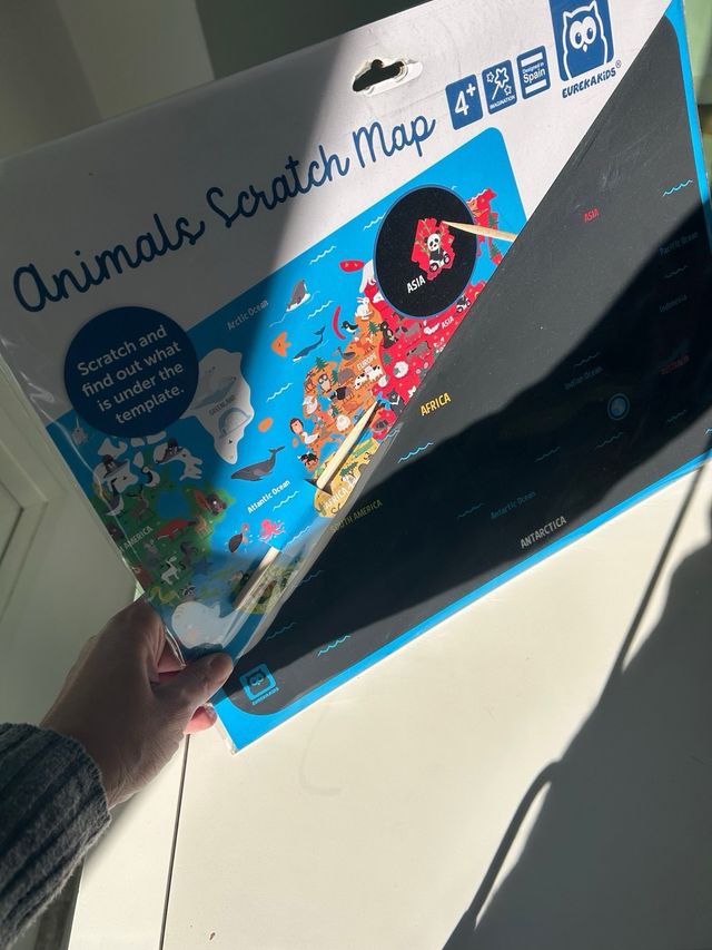 Mapa Rasca Animales Eureka Kids