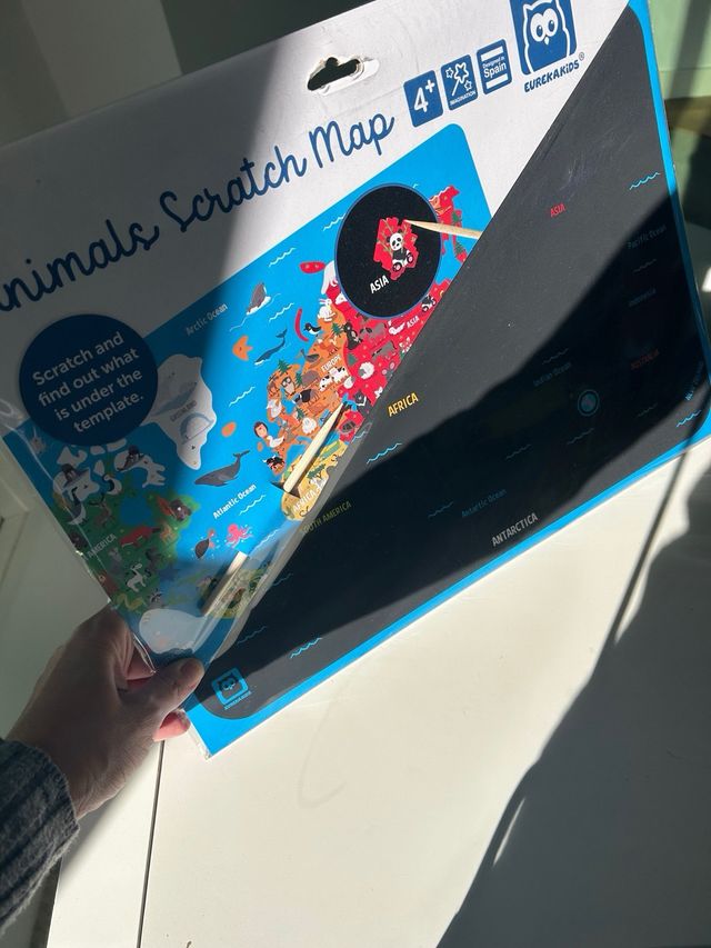 Mapa Rasca Animales Eureka Kids