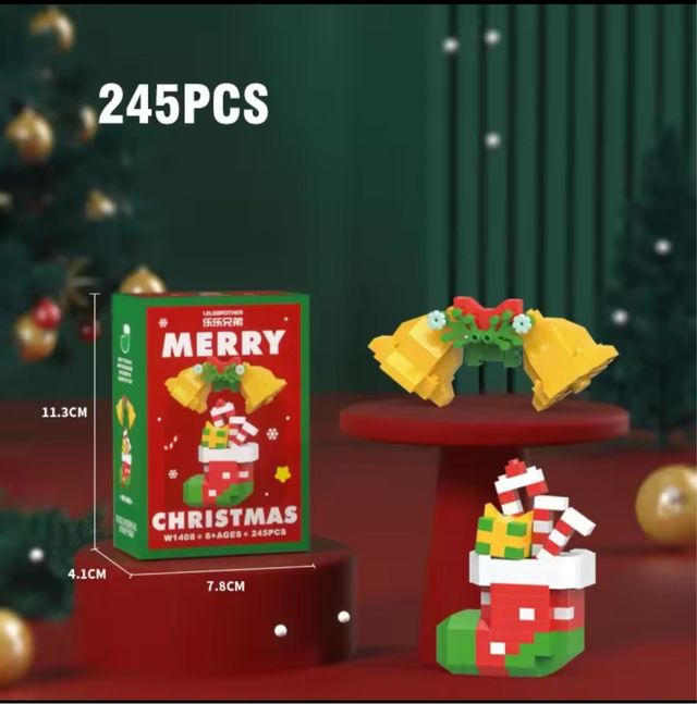 Bloques Construcción Mini Navidad 245 Piezas