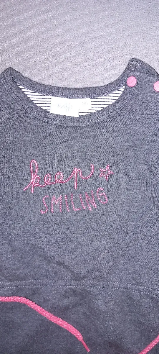 Vestido gris bebé 86 cm