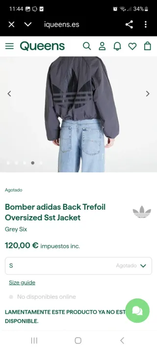 Bomber Adidas Negra y Gris